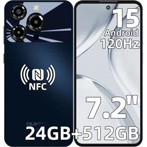 OUKITEL C69 Smartphone, 7.2" &120Hz Display, 24GB RAM+512GB ROM/1TB Telefono Cellulare, Smartphone Android 15, 6000mAh Telefoni Cellulari, 64MP Cellulari e Smartphone, Dual 4G SIM/NFC/Fingerprint/OTG