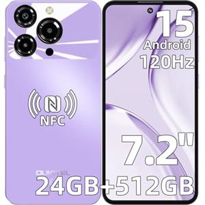 OUKITEL C69 Smartphone, 7.2" &120Hz Display, 24GB RAM+512GB ROM/1TB Telefono Cellulare, Smartphone Android 15, 6000mAh Telefoni Cellulari, 64MP Cellulari e Smartphone, Dual 4G SIM/NFC/Fingerprint/OTG