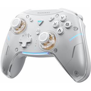 Machenike G5Pro V2 PC Controller Wireless per PC/Switch/iOS/Android/Smartphone con Grilletto Ottico-Microswitch, Switch Controller Gaming Bluetooth, RGB Sync, Joystick Intercambiabili (Bianco)