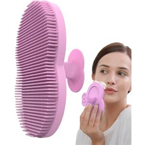 Generico Per una faccia morbida in silicone in scrub al viso in silicone, pennello per di rinnovamento per doccia per il corpo, manico di maneggevole per massaggio accessori per pulizia della pelle