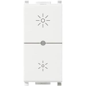 VIMAR 14595 Plana dimmer WiFi per lampade ad incandescenza e LED, trasformatori elettronici, compatibile con assistenti vocali, standard Bluetooth e Zigbee, funzionamento dimmer off, LED RGB, bianco