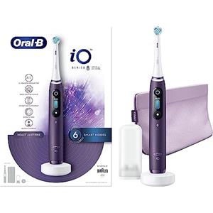 Oral-B Special Edition iO - 8 - Spazzolino Elettrico Ricaricabile Di Braun, 1 Spazzolino Viola Esclusivo Con Tecnologia Magnetica Rivoluzionaria, Display A Colori, 1 Testina, 1 Astuccio Magnetico