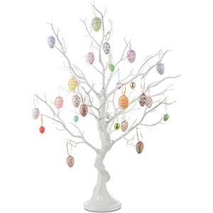 Nuptio Albero Artificiale Ramoscello Bianco - 80cm Alto Alberi Natale Ornamento Display, Pasqua Falso Manzanita Ramoscello Halloween All'aperto Partito Matrimonio Centrotavola Decorazione, 1 Pezzo