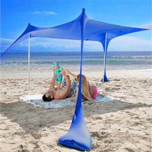 SUN NINJA Tenda da Spiaggia Portatile - Tenda da Sole per Mare - Parasole Pop Up Grande per Campeggio e Picnic - Protezione UV UPF 50+ - Borsa e Accessori Inclusi