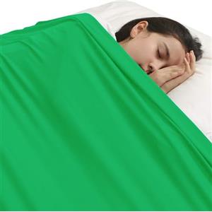 SZSMART Coperta a compressione sensoriale per bambini, in lycra elastan, traspirante e sensoriale, ponderata per alleviare lo stress, per bambini con autismo, ansia (verde, singolo/98 x 147 cm)