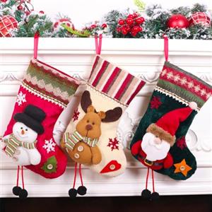 Mineup Calze Befana Vuote, 3PCS Calze Natalizie da Appendere Personalizzate, Calza Befana Vuota, Calza della Befana Vuota Personalizzata per Alberi di Natale, Scale, comodini, 24 cm