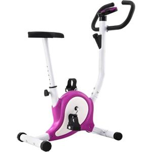 vidaXL Cyclette Ellittica con Cinghia di Resistenza Display LCD Regolabile Antiscivolo Allenamento Fitness Macchina Cardio Ciclocamera Viola 100 kg