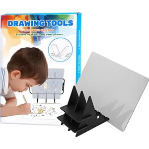 ZITUZY Tavolo da Disegno Ottico, Proiettore da Disegno Ottico, Blocco da Disegno Luminoso, Tavolo da Disegno Ottico per Telefono e Tablet, per Bambini, Principianti, Artisti