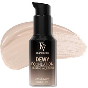 FV Fondotinta Coprente a Lunga Durata, Pelle Idratata e Luminosa, Riduce Linee Sottili, Impermeabile, Formula Idratante, Finish Naturale e Radioso, 30g (Classic Ivory)