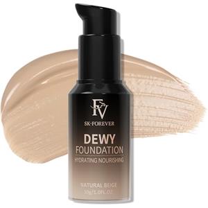 FV Fondotinta Coprente a Lunga Durata, Pelle Idratata e Luminosa, Riduce Linee Sottili, Impermeabile, Formula Idratante, Finish Naturale e Radioso, 30g (Natural Beige)