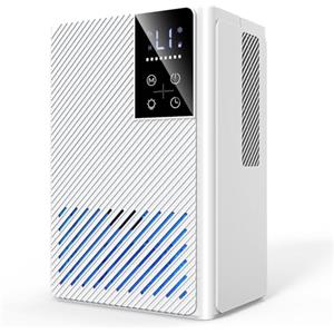 Tiptop Home Deumidificatore 2500ML, Deumidificatore Casa Muffa Elettrico, Ultra Silenzioso, Spegnimento Automatico, Purificatore Dell'aria, Contro Umidità e Muffa per Camera da Letto, Bagno, Casa