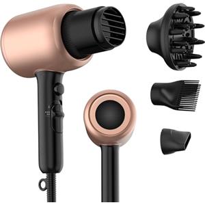 UKLISS Asciugacapelli 2000W Hair Dryer, Phon Capelli Professionale con Diffusore Capelli Ricci, Spazzola Lisciante, Concentratore, Hair Dryer Ioni Ultra-rapida, Asciuga Capelli per Styling
