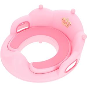 WEKAMOS Riduttore Wc con Schienale Sedile Confortevole per Ragazzo Ragazza P rosa con Cuscino Morbido Staccabile e Maniglia Robusta in Pp per L'allenamento al Vasino