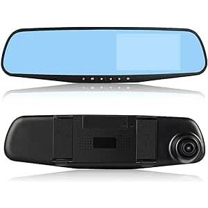 MF artSHOP Specchietto Retrovisore Dash Cam, Full HD 1080P, Doppia Telecamera Anteriore e Posteriore, Grandangolo 170°, G-Sensor, Visione Notturna, 27,5x8,2 cm