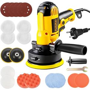 Leikurvo Lucidatrice auto, set di lucidatrici auto 700W 24 pezzi, lucidatrice auto da 5 pollici con velocità regolabile 600-3700 giri/min, lucidatrice auto con manico laterale per mobili, metallo, cura