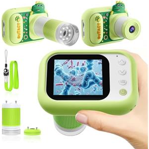 OUTACT Microscopio Digitale per Bambini,OUTACT 2.4 IPS Microscopio Fotocamera Portatile con 8 LED,Ingrandimento 1000X, Supporta le Funzioni di Foto e Video, Regali di Compleanno per 4-12 Anni