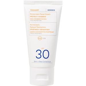 Korres Crema Solare Viso SPF30 50 ml - Protezione per Pelli Sensibili con Yogurt