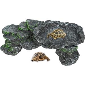 BAOSROY Piattaforma per Tartarughe d'Acqua,Acquario Tartarughe d'Acqua,Terrario Tartarughe Terra,Casetta Tartarughe di Terra,Vasca per Tartarughe d'Acqua,per Acquario Decor
