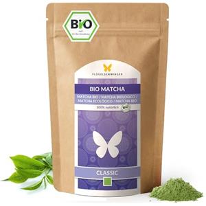 Flügelschwinger 100 g BIO Matcha CLASSIC, 100% tè matcha senza additivi, macinato a pietra secondo il metodo tradizionale, in polvere