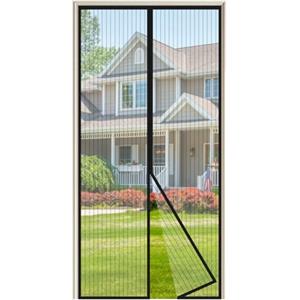 JIANJIAO Zanzariera Magnetica per Porte 80x210cm, Zanzariera Porta Tenda Chiusura Automatica Traspirante Zanzariere Anti Zanzare Insetti, per Porta Finestra Balcone Soggiorno,Nero