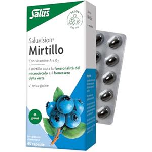 Salus Mirtillo - Integratore Alimentare con Mirtillo e Vitamine B2 ed A, per il benessere della vista e la funzionalità del microcircolo - 45 capsule