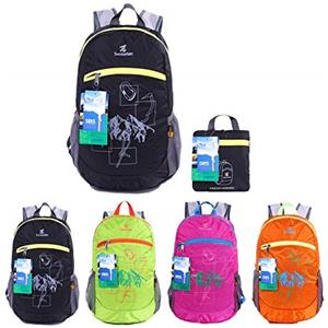 EGOGO impermeabile pieghevole Packable Escursionismo viaggio zaino scuola borsa zaino per le ragazze, ragazzi, College gli studenti S2016 (Nero)