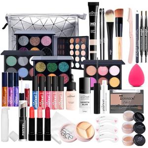 MKNZOME Kit per Trucco Completo, 37 Pezzi Cosmetico Valigetta per Principianti con Ombretti Correttore Rossetto Lucidalabbra Fard ecc - Sorpresa Regalo Trousse di Trucchi, per l'uso quotidiano e viaggio#3