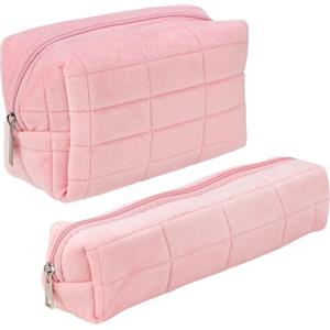 BINYI Borsa da Toilette per Donna Pochette Trucchi con Cerniera Borsa da Toilette da Viaggio Trousse Trucchi Organizer per Cosmetici Beauty Case Borsa da Viaggio Makeup Bag Rosa