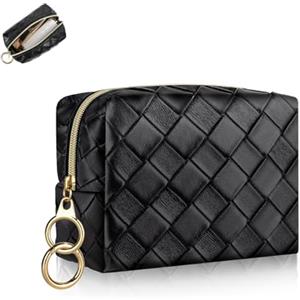 Playexen Mini Trousse Trucchi Donna 10*8*5cm Borsa per Rossetto in Pelle PU Piccola Porta Truccho Cosmetica Organizer Makeup Accessori Utili da Viaggio per Ragazza Idee Regalo Amica Compleanno(Piccolo Cubi)