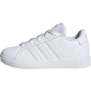 adidas Unisex - Bambini e ragazzi Grand Court Lifestyle Tennis Lace-Up Shoes, Cloud White Cloud White Grey One, 38 2/3 EU