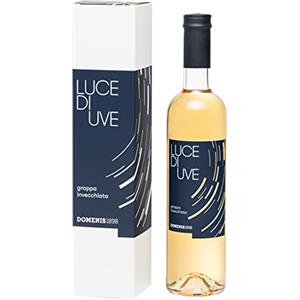 DOMENIS 1898 DOMENIS1898 - LUCE DI UVE INVECCHIATA grappa invecchiata 38% vol. bottiglia in vetro da 50 cl con astuccio…