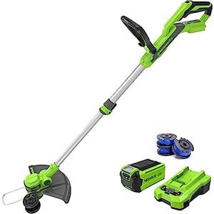 Greenworks Tagliabordi a Batteria 40V Taglio 33cm con Batteria 2Ah e Caricatore, Bobina a Doppio Filo 3 confezioni