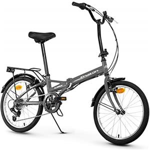 Anakon Folding Sport, Bicicletta Unisex-Adulto, Grigia