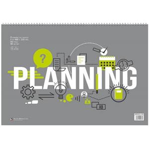 O.C.L. Planning da Tavolo Settimanale Non Datato - 60 Fogli 80 g/m², Dimensioni 48x33 cm