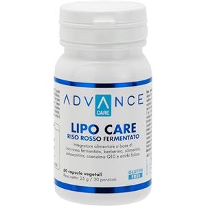 +Watt Lipo Care Advance riso rosso fermentato - Integratore Alimentare a Base di Riso Rosso Fermentato, Berberina, Silimarina, Astaxantina, Coenzima Q10 e Acido Folico - 60 Compresse