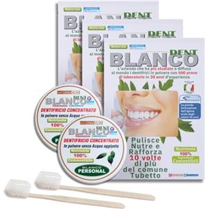 Blancodent Dentifricio Senza Fluoro in Polvere e Collutorio Naturale Dentifricio Sbiancante Professionale e Alcalinizzante per Denti Bianchi e Gengive Sane