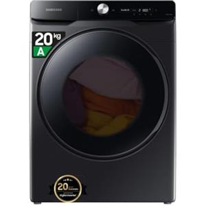 Samsung Lavatrice AI Control WF20DG8650BV/U3 Libera installazione, 20 Kg, Wifi, Ecobubble, AI Wash, Vapore Igienizzante, Carica Frontale, Corpo: Bianco, Oblò: Nero, 68,6l x 98,4h x 87,5p cm
