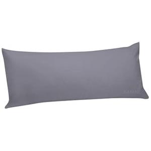 AIMANE Federa per cuscino lungo - Cuscino per il corpo - Supporto per il collo - Federa ortopedica per allattamento e gravidanza, federa lunga (singolo 0,9 m, grigio)
