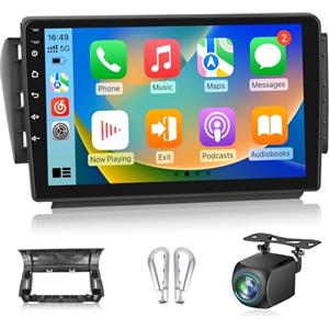 LORPHEIR 2+64G Autoradio Android per Peugeot 208/2008 2012-2018, Stereo con Schermo 10 pollici, Wireless Carplay e Android Auto, Audio DSP + Telecamera posteriore AHD, Supporto OEM