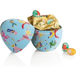 Venchi - Lattina Salvadanaio con 9 Ovetti di Cioccolato, 100 Gr, Crema Latte e Nocciola Piemonte IGP, Senza Glutine, Collezione Primavera Venchi, Idea Regalo Festa della Mamma