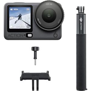 DJI Osmo Action 6 Combo Sci, action cam con batteria da 4 ore, apertura variabile f/2,0-f/4,0, resistenza al freddo fino a -20 °C, slow-motion 32×, fotocamera 4K perfetta per sci e sport sulla neve