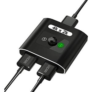 ORIKLON HDMI Switch Splitter 4K, Splitter HDMI 2.0 in Alluminio 1 in 2 Out & 2 in 1 Out, Box Switcher HDM AB Bi-Direzionale 4K@60Hz 3D HDR 1080P per PC Xbox PS4 Roku TV Fire Stick Blu Ray