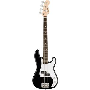 Fender Squier by Fender Mini Precision Bass, Basso Elettrico Nero - Compatto, Pickup Split Single-Coil, Include Lezioni Virtuali su Fender Play