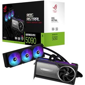 ASUS ROG Astral LC GeForce RTX 5090, Scheda Grafica NVIDIA 32 GB GDDR7, 512 bit, PCIe 5.0, HDMI 2.1, DisplayPort 2.1, Dissipatore da 360 mm, GPU Tweak III, Nera, ROG-ASTRAL-LC-RTX5090-32G-GAMING