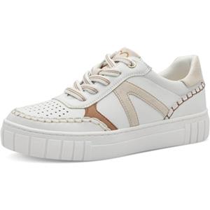 Marco Tozzi Sneaker da Donna Piatte con Lacci per Il Tempo Libero, White Dune, 39 EU