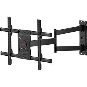 WHYFONE Supporto TV Parete con Portata Lunga da 83,8cm, Staffa da Parete per TV Angolare Inclinabile e Girevole per Installazione ad Angolo/Piatta Adatta per TVs da 32-75 Pollici fino a 45kg, VESA 600x400mm
