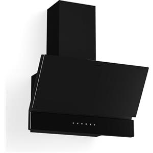 Klarstein Velaire Cappa Cucina 60cm - Cappa Inclinata, 820 m³/h, Touch, LED, A++, 3 Velocità + Boost, Filtro Carbone & Alluminio, Silenziosa, Design Minimal, Installazione a Parete, Nero