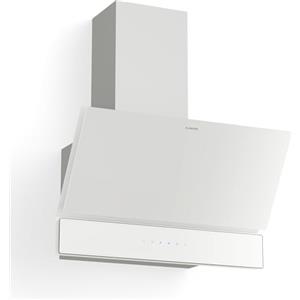 Klarstein Velaire Cappa Cucina 60cm - Cappa Inclinata, 820 m³/h, Touch, LED, A++, 3 Velocità + Boost, Filtro Carbone & Alluminio, Silenziosa, Design Minimal, Installazione a Parete, Bianco