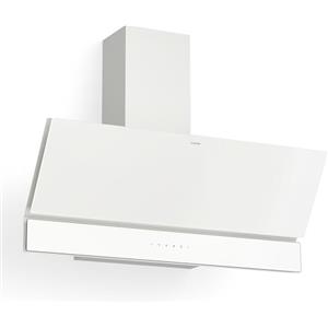 Klarstein Velaire Cappa Cucina 90 cm - 820 m³/h, Touch Invisibile, LED, Classe A++, 3 Velocità + Boost, Filtro Carbone & Alluminio, Cappa Aspirante Angolare, Cappe Inclinate, Bianco
