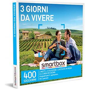 Smartbox - Cofanetto Regalo 3 Giorni da Vivere - Idea Regalo di Coppia - 2 Notti con Colazione e 1 attività per 2 Persone